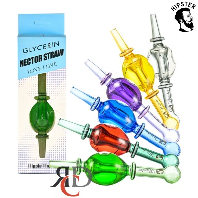 HIPSTER GLYCERIN FILLED STRAW W/ IN-LINE PERC STRAW09 1CT